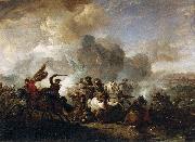 Pieter Wouwerman Skirmish of Horsemen between Orientals and Imperials painting